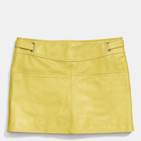 Coach COACH RUNWAY Leather Mini Skirt 