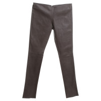 Jitrois Pantalon en cuir gris pierre