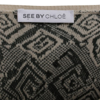 See By Chloé maglia maglione in beige / verde