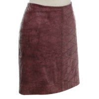 Utzon Leather skirt in Bordeaux