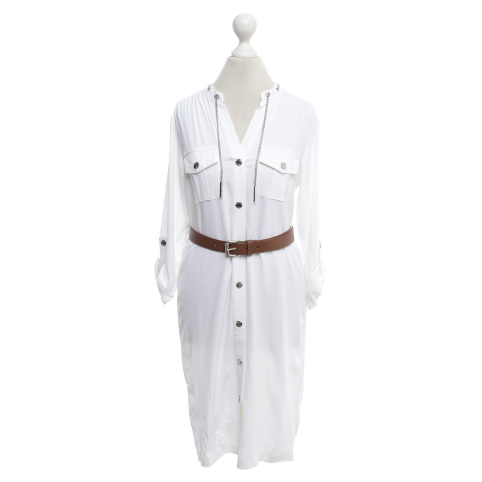 Michael Kors Kleid in Weiß mit Gürtel