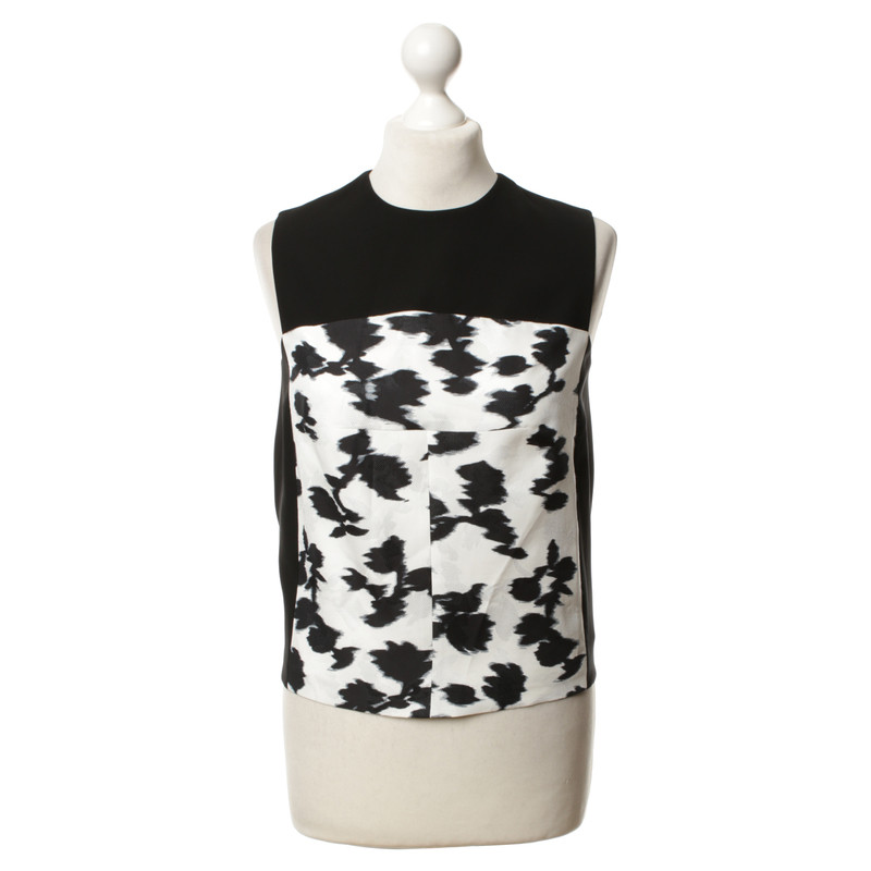 Balenciaga Top zwart/wit patroon