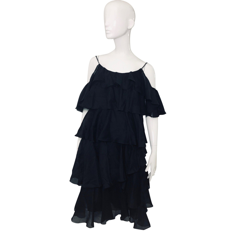 Anna October Robe en Soie en Noir