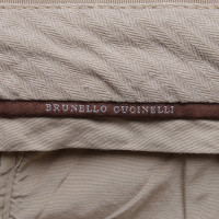 Brunello Cucinelli Cotton trousers in beige