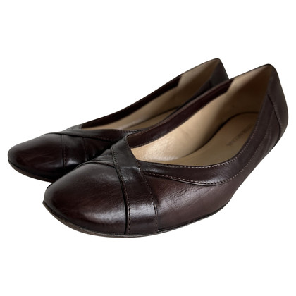 Costume National Chaussons/Ballerines en Cuir en Marron