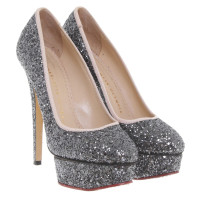 Charlotte Olympia pumps with glitter coating