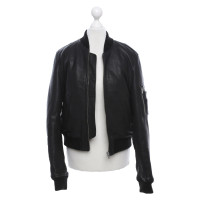 T By Alexander Wang Jacket/Coat Leather in Black