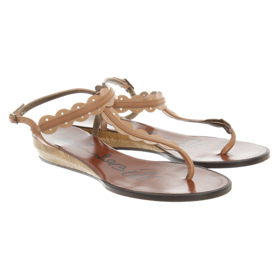 Lanvin Sandals Leather in Brown