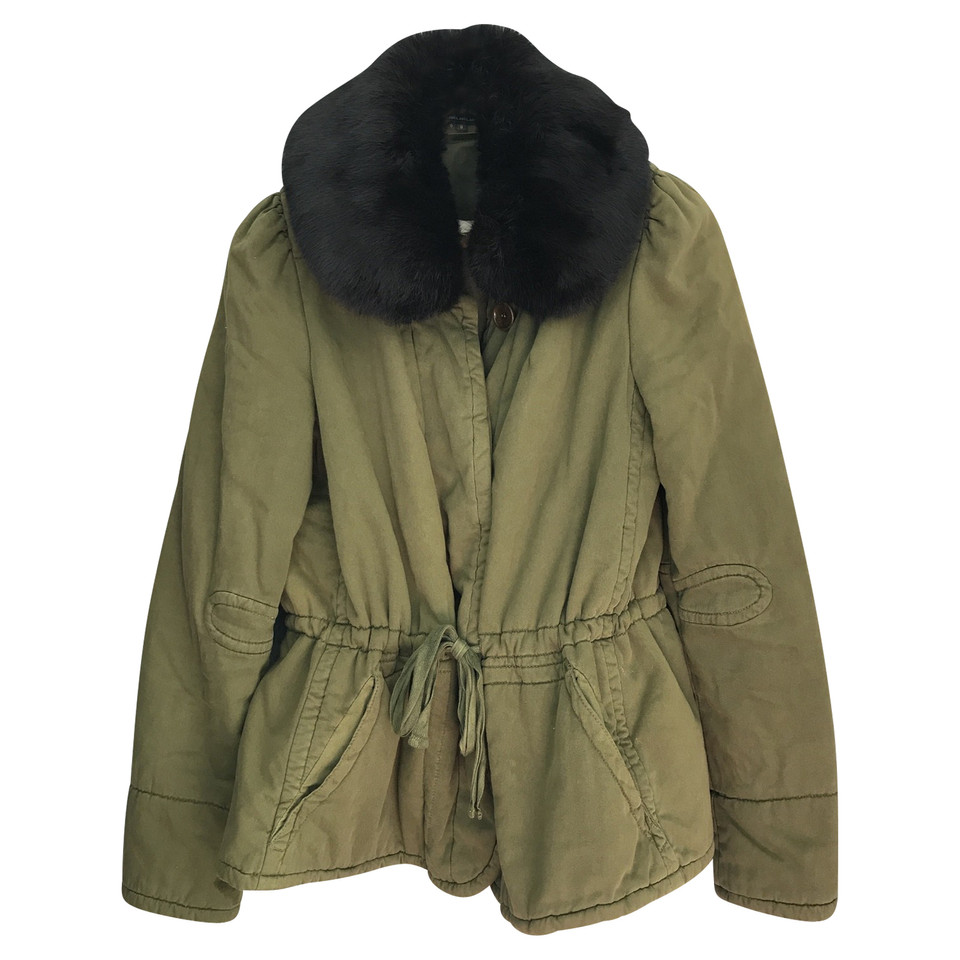 Isabel Marant Etoile cappotto invernale con bordo in pelliccia