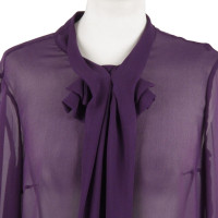 Prada Semi transparante knop blouse