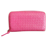 Bottega Veneta Täschchen/Portemonnaie aus Leder in Rosa / Pink