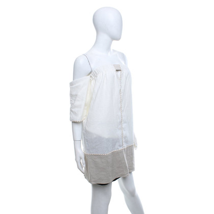Vi X Paula Hermanny Off-Shoulder-Kleid in Beige/Natur