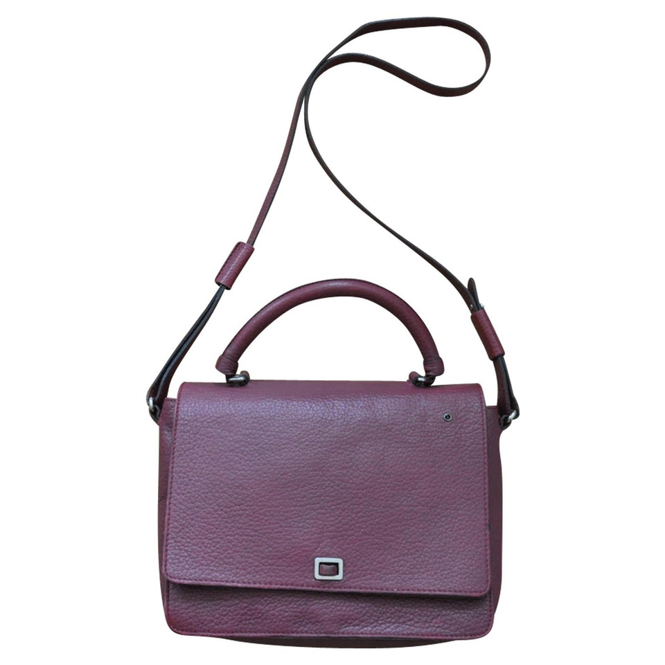 Carven Shoulder bag Leather in Bordeaux