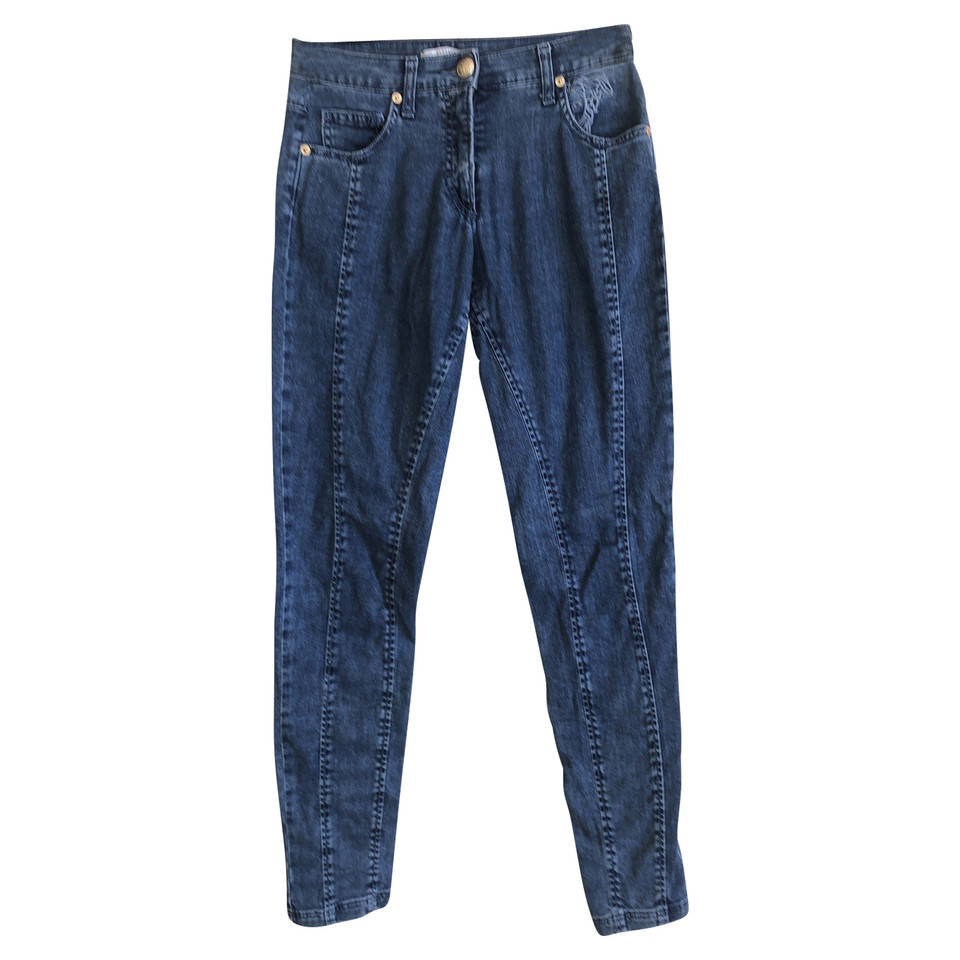 Versace Paire de Pantalon en Coton en Bleu