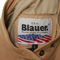 Blauer Usa Leather Jacket in Beige