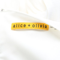 Alice + Olivia Robe en Soie en Blanc