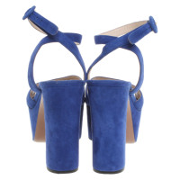 Prada Sandalen aus Wildleder in Blau