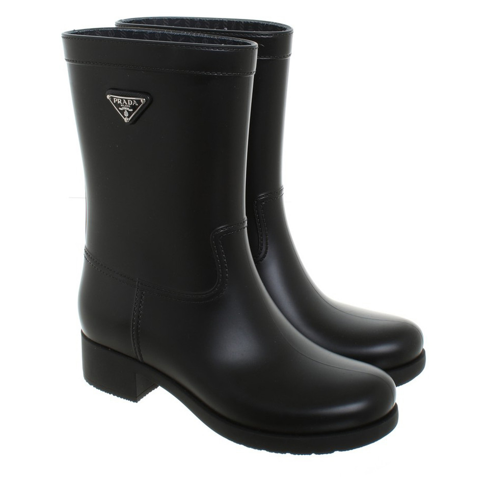 Prada Rubber boots in black