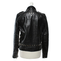 Golden Goose Leather jacket in black