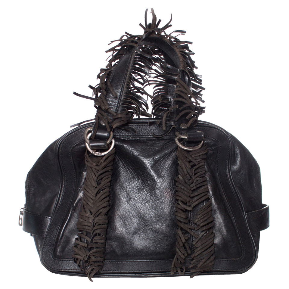 John Galliano Borsa a tracolla in Pelle in Nero