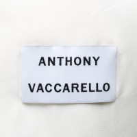 Anthony Vaccarello Kleid aus Viskose in Creme
