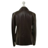 Hermès Leather Blazer in Brown