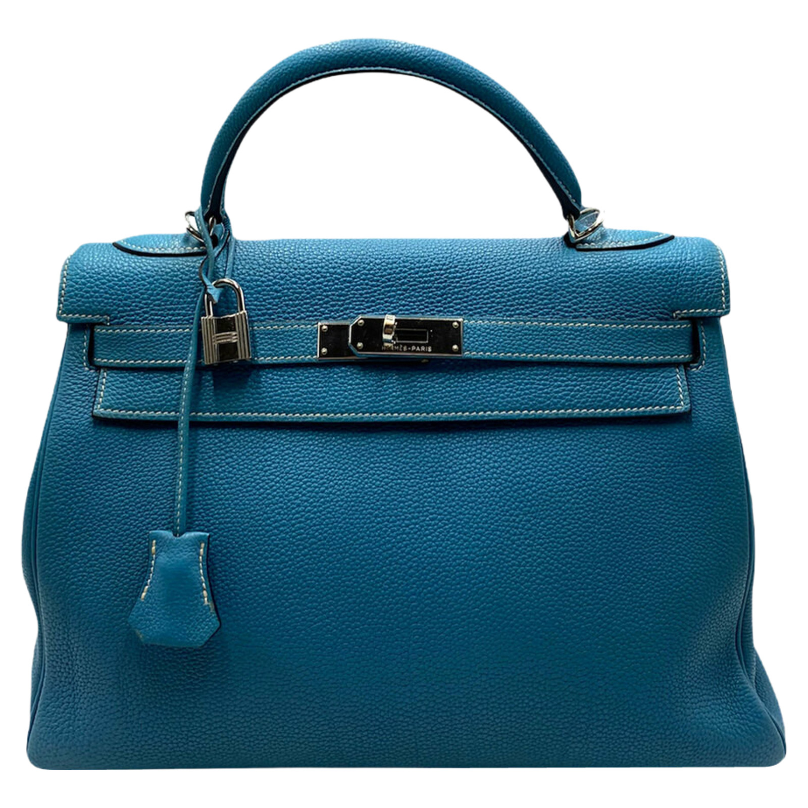 Hermès Kelly Bag 32 Leather in Blue - Second Hand Hermès Kelly Bag 32  Leather in Blue gebraucht kaufen für 15700€ (7253287)
