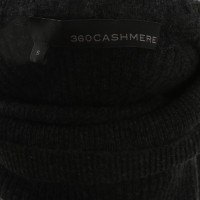 360 Sweater Kasjmier jurk in donkergrijs