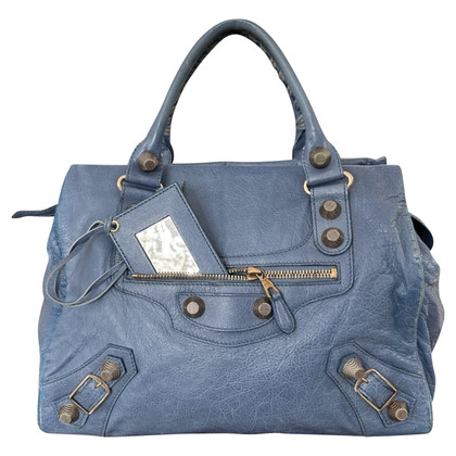 Balenciaga Umhängetasche aus Leder in Blau