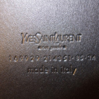 Yves Saint Laurent ceinture en cuir verni noir