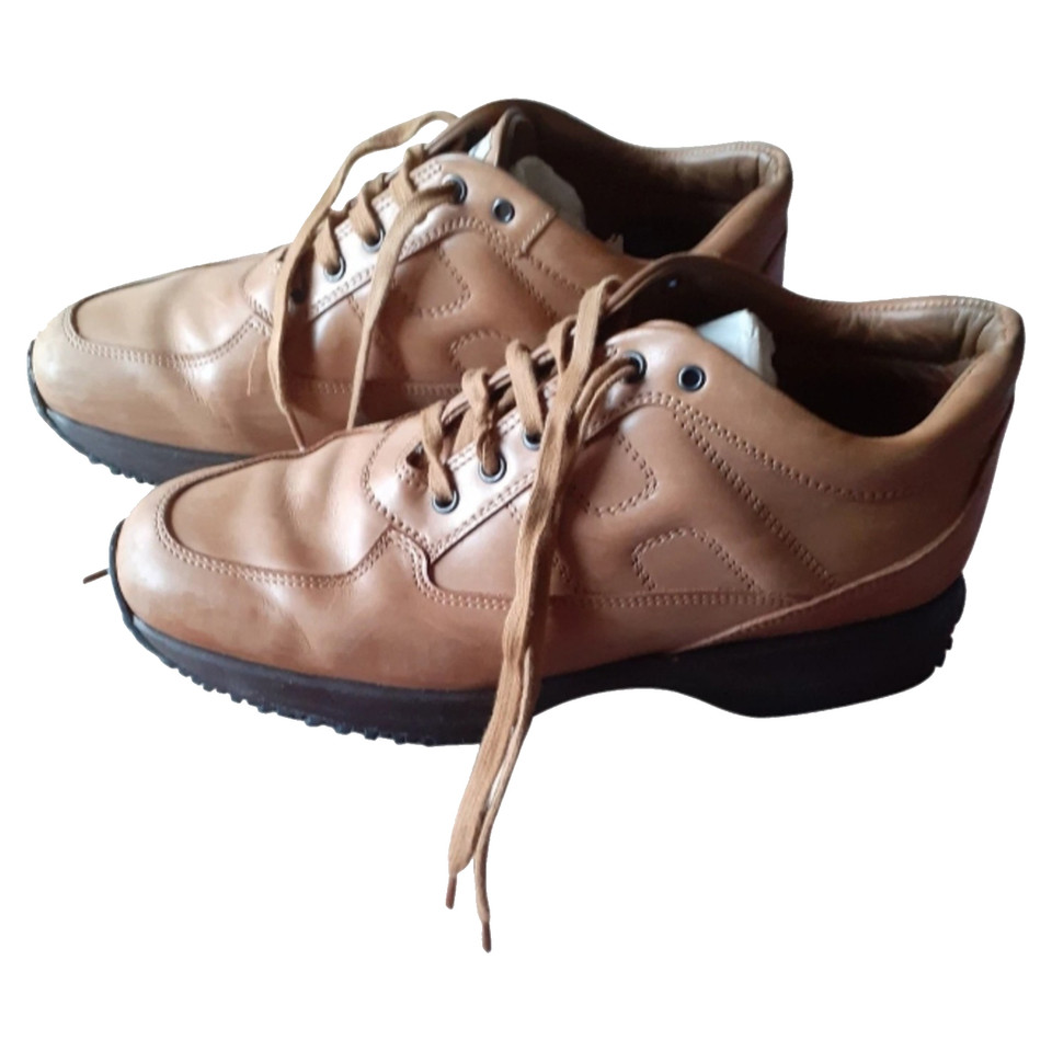 Hogan Lace-up shoes Leather in Beige