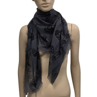 Alexander McQueen Grey skull scarf 