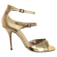 Karen Millen Gold Strappy Stiletto Heel Sandals