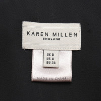 Karen Millen Robe en soie en noir / blanc