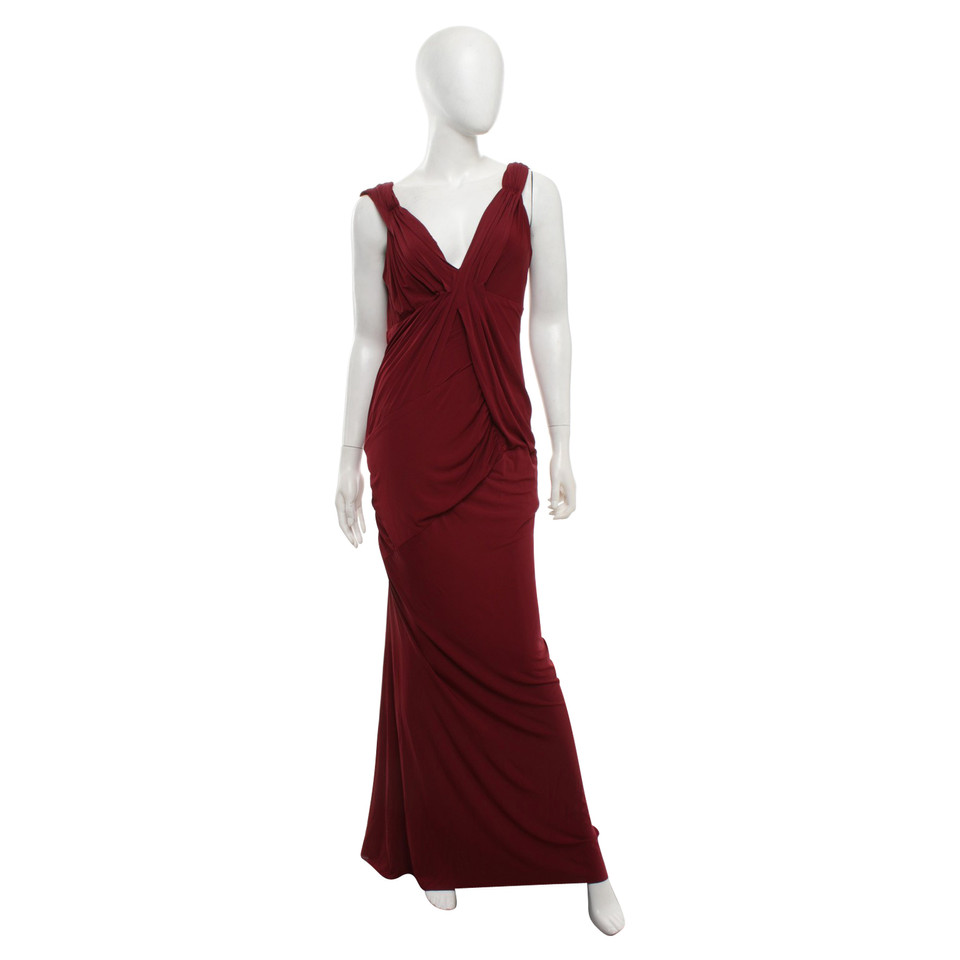 Donna Karan Form-fitting dress in claret