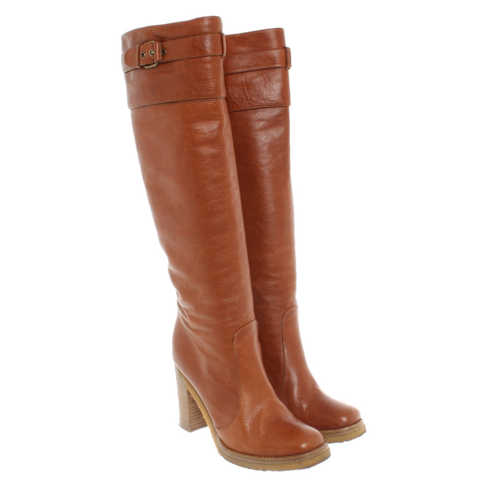 L'autre Chose Boots Leather in Brown