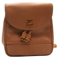 Chanel Backpack Leather in Beige