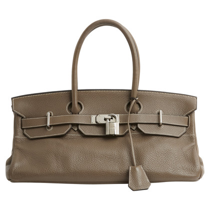Hermès Birkin JPG Shoulder Bag aus Leder in Taupe