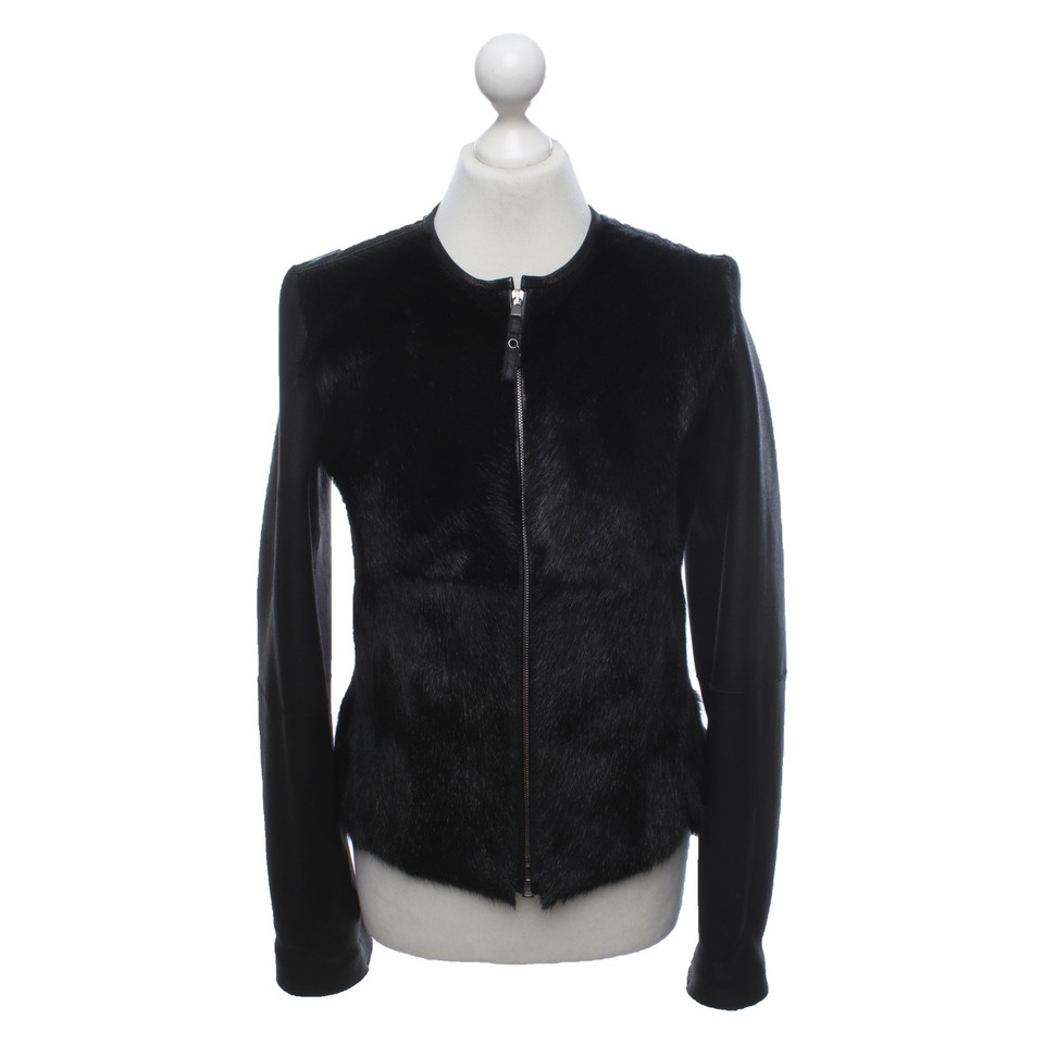 Marc Cain Jacket/Coat Fur in Black