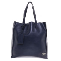 Prada Shopper en bleu foncé