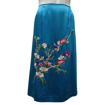 Keita Maruyama Skirt Silk in Turquoise