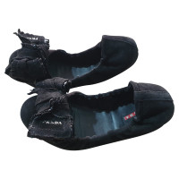 Prada Chaussons/Ballerines en Daim en Noir