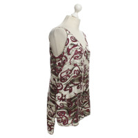 Salvatore Ferragamo Long silk top with pattern