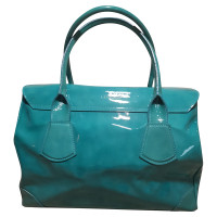 L.K. Bennett Handbag Patent leather in Turquoise
