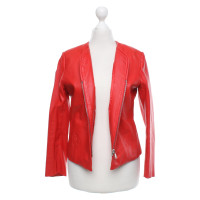 Sandro Leather jacket in red