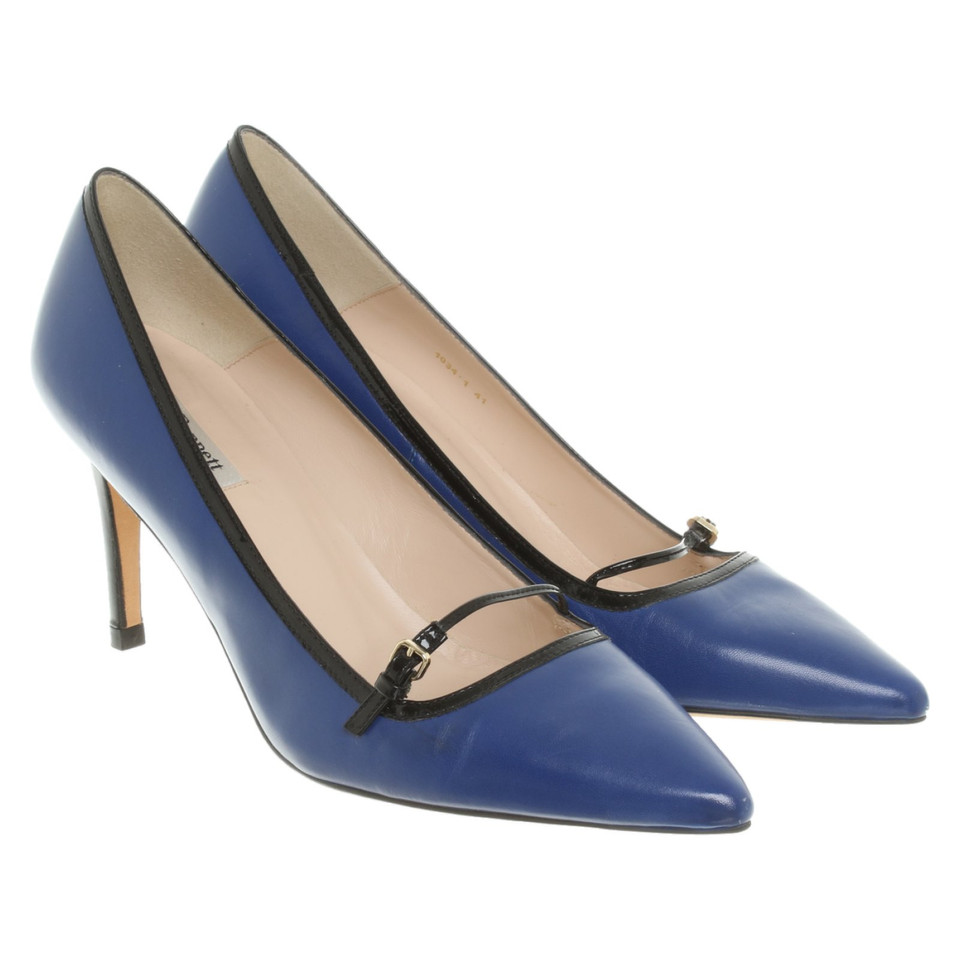 L.K. Bennett pumps en bleu / noir