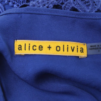 Alice + Olivia Kanten jurk in blauw