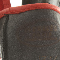 Hermès Guanti in pelle con dettagli rossi