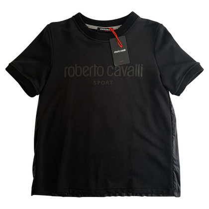 Roberto Cavalli Oberteil aus Baumwolle in Schwarz