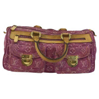 Louis Vuitton Handtasche aus Jeansstoff in Fuchsia